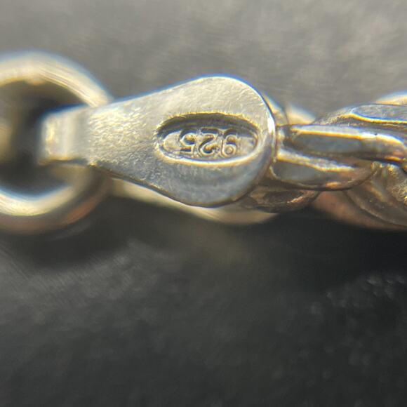 Italy Sterling Silver 925 3mm Rope Chain Simple Minimalist Bracelet 6.75" - Picture 4 of 7